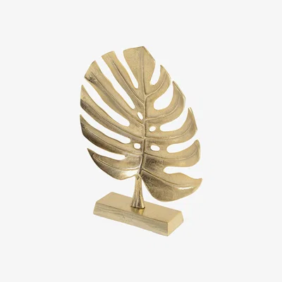 Olivia's Libra Monstera Aluminium Sculpture Gold Leaf
