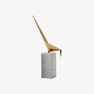 Olivia's Liang & Eimil Alma Bird Sculpture Brass And White / Large