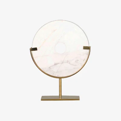 Olivia's Liang & Eimil Marble Sculpture - Brass Stainless Steel Base