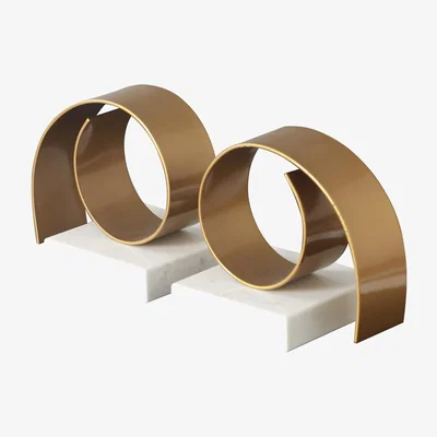 Olivia's Liang & Eimil Swirl Sculpture Gold And White