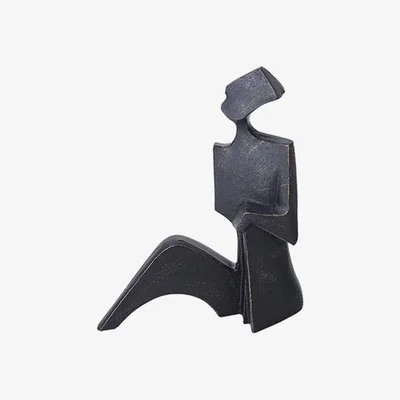 Olivia's Liang & Eimil Isla Sitting Lady Black Figurine Sculpture
