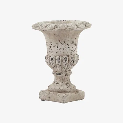 Olivia's Hill Interiors Fluted Stone Ceramic Urn / Large
