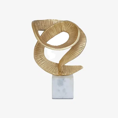 Olivia's Olivia's Gold Sculpture on White Marble