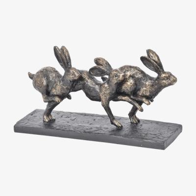 Olivia's Libra Running Hares Sculpture