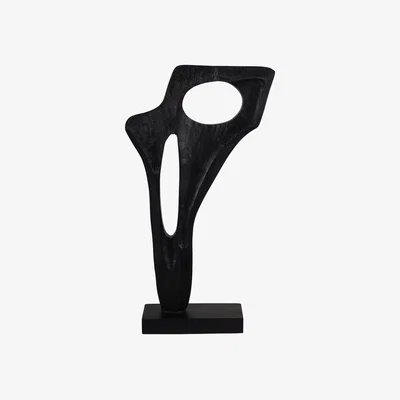 Olivia's Libra Interiors Hand Carved Burnished Wooden Sculpture Large