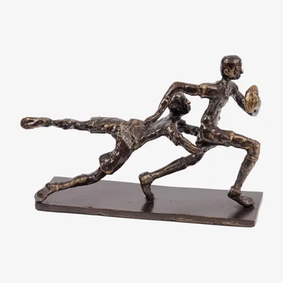 Olivia's Libra Rugby Tackle Sculpture Bronze