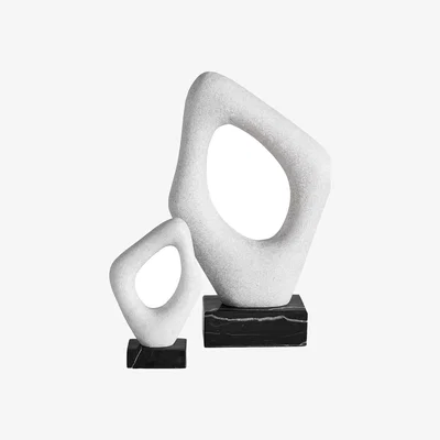 Olivia's Uttermost Black Label Stone Cavern Sculptures - Set of 2