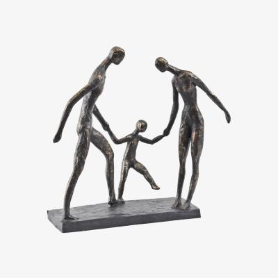 Olivia's Libra Family Of Three Holding Hands Sculpture Antique Bronze