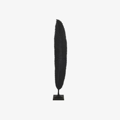 Olivia's Hill Interiors Black Cast Large Leaf Ornament