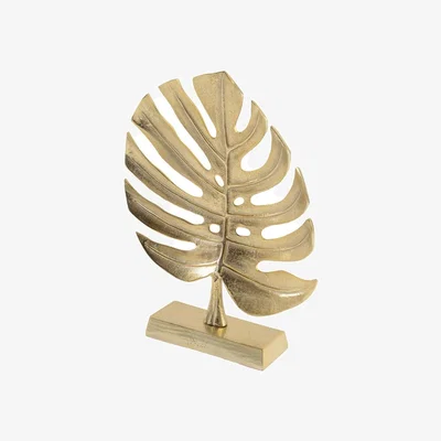 Olivia's Libra Luxurious Glamour Collection - Monstera Aluminium Sculpture Gold Leaf | Outlet