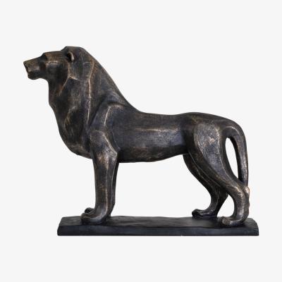 Olivia's Libra Cubist Resin Lion Sculpture