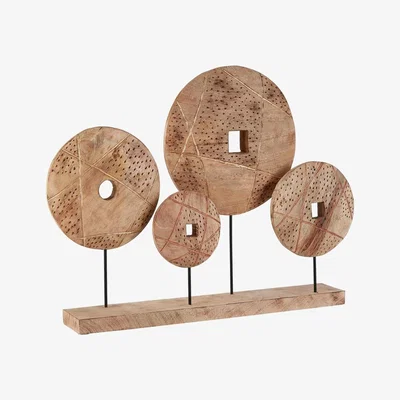 Olivia's Olivia's 4 Wooden Disc Sculpture | Outlet