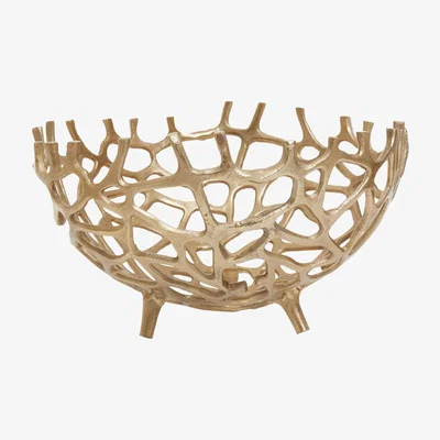Olivia's Olivia's Pramoda Large Coral Effect Bowl in Gold