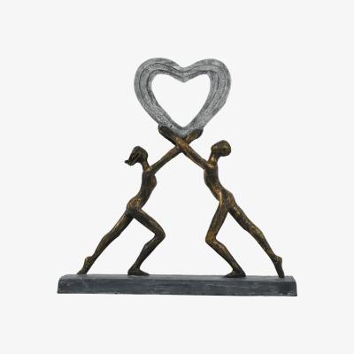 Olivia's Libra Uplifting Love Couple With Heart Resin Sculpture