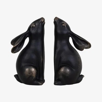 Olivia's Libra Bronze Hare Pair Sculpture