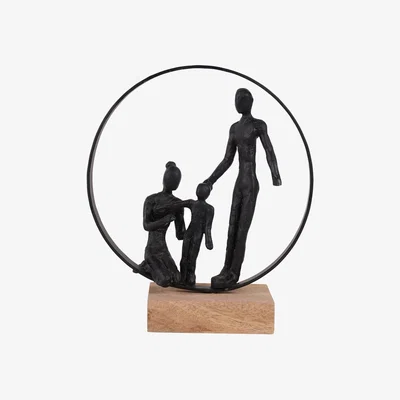 Olivia's Libra Interiors Family Bond Sculpture on Wooden Stand