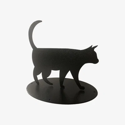 Downtown Poppy Forge Cat Boot Scraper Silhouette In Black