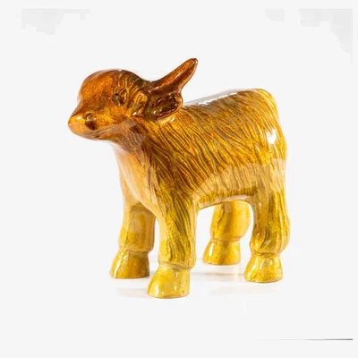 Downtown Tilnar Art Brushed Gold Highland Cow - XL