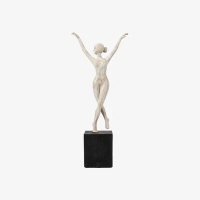 Downtown Ballerina Encore Sculpture In Grey