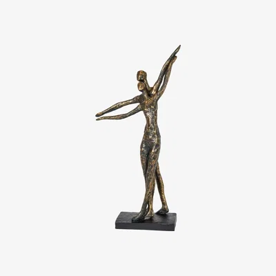 Downtown Libra Celebrating Bronze Resin Standing Couple Sculpture