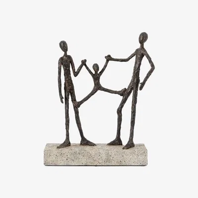 Downtown Swing Sculpture In Grey/Black