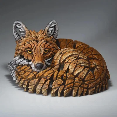 Downtown Edge Curled Up Fox In Terracotta