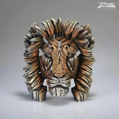 Downtown Edge Lion Bust Miniature Sculpture
