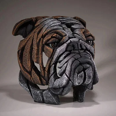 Downtown Edge Bulldog Bust Sculpture