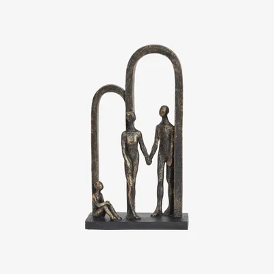 Downtown Libra Antique Bronze Family 3 in Arches Sculpture
