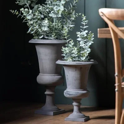 Downtown Amesbury Aged Urn - Small In Grey