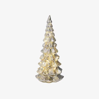 Downtown Lumineo Micro LED Tree 32cm Silver In Silver/White