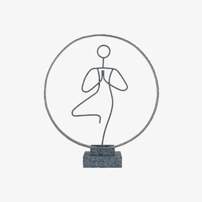 Perch and Parrow Om Tree Pose Sculpture