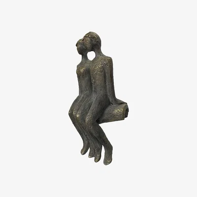 Perch and Parrow Companion Pot Hanger in Antique Bronze, Set of Two
