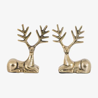 Perch and Parrow Antique Stag Duo Decoration