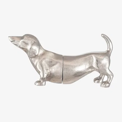 Pagazzi Silver Sausage Dog Book Ends