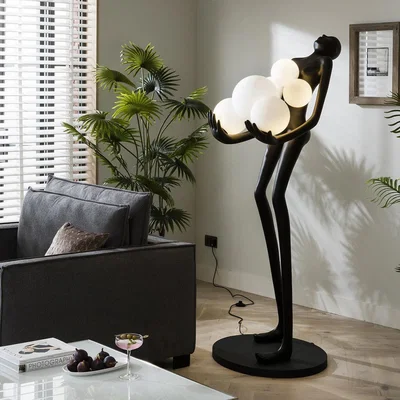 Quatropi Quatropi Large Sculpture Floor Lamp Silhouette Feature 180cm - Bubble LED Light