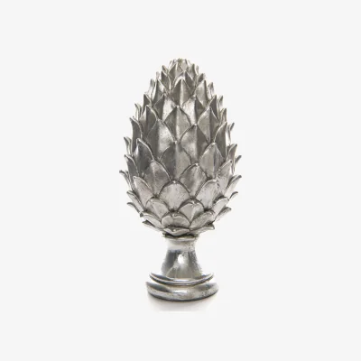 The Range Nature'S Elegance Pinecone Finial - Silver