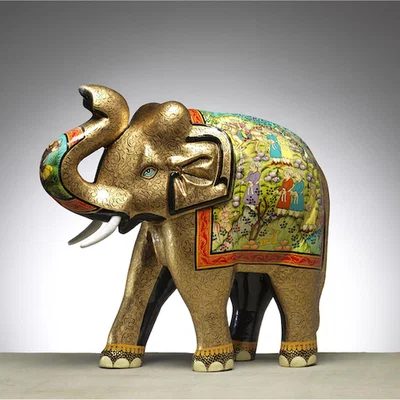 The Range Majestic 12" Handmade Elephant  - Red