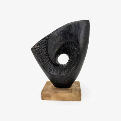 The Range Noir Spiral Sculpture - Black
