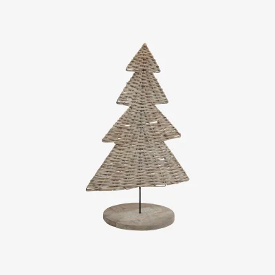 The Range Rustic Wicker Tree Ornament - Brown