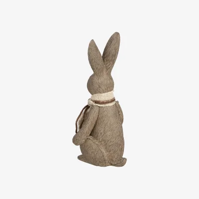 The Range Winter Bunny Rabbit With Scarf Adorable Home Decor - Brown