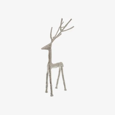 The Range Regal Silver Stag Ornament For Seasonal Displays - Silver