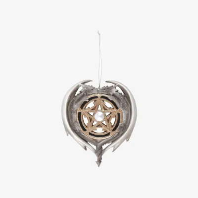 The Range Dragon Magic Pentagram Hanging Ornament - Silver