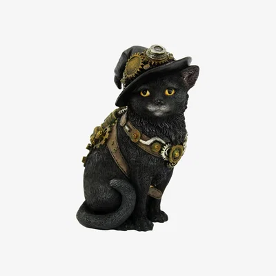 The Range Clockwork Kitty Figurine Steampunk Cat - 16.5cm