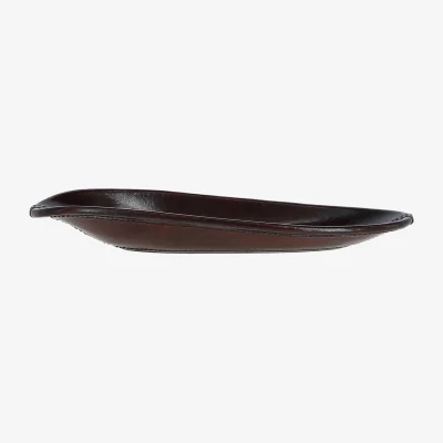 The Range Premium Handcrafted Chestnut Leather Key Tray - Chestnut