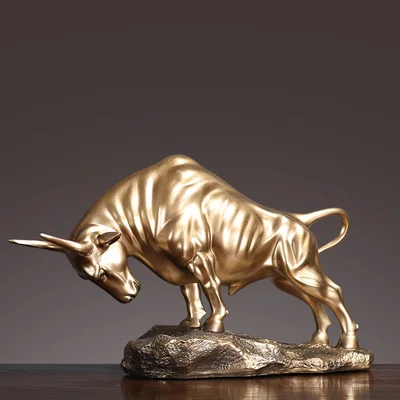 The Range The Charging Bull Sculpture Decoration - Bronze