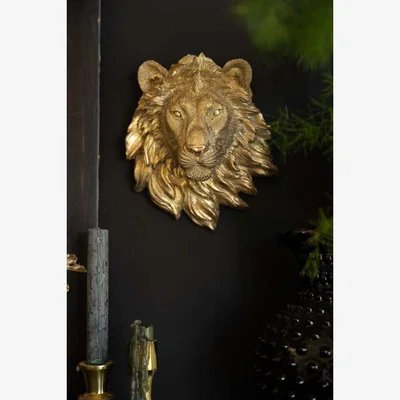 Rockett St George Gold Lion Wall Ornament