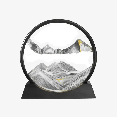 The Range 7-Inch 3D Moving Sand Art with Rotating Frame - Black