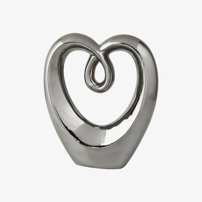 The Range Chrome Heart Sculpture - Silver