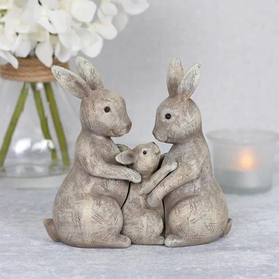 The Range Fluffle Family Bunny Ornament - Grey